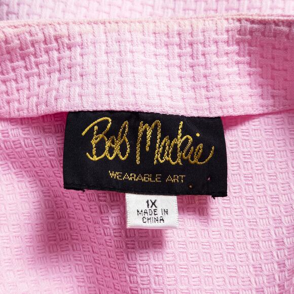 Bob Mackie Wearable Art Pink Jacket Size 1X Barbiecore Clueless Prep - Picture 9 of 9